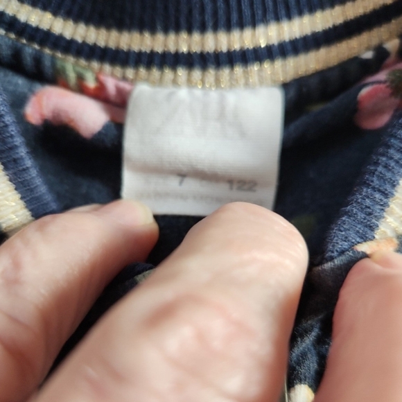 Zara Girls Floral Fleece Cozy Monogrammed Zip Bomber Style Jacket 7 - Picture 6 of 8